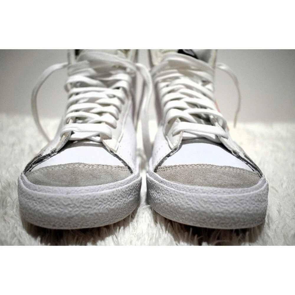 Nike Blazer Mid ’77 Vintage White Leather & Double Swoosh (DJ0265-100) - Size 7Y